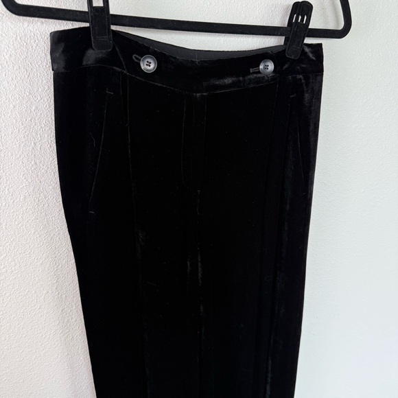 Poetry Wide Leg Silk Velvet Trouser Pants Black Business Casual Women’s Size 6 - Picture 3 of 11